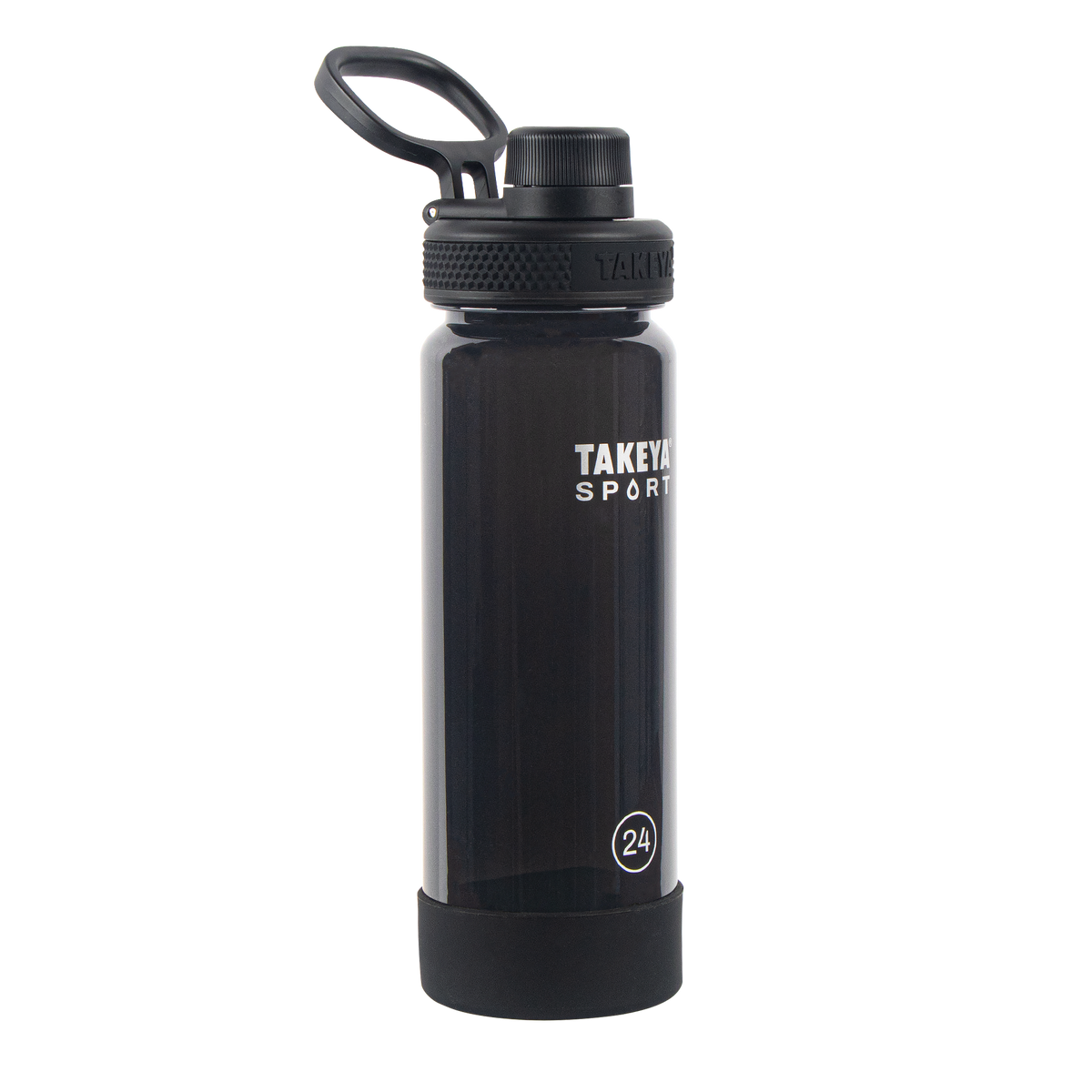 tritan-sport-water-bottle-with-spout-lid-o8 51664-TKS-Tritan-Spout-24-GrandSlamBlack-frontangle.png