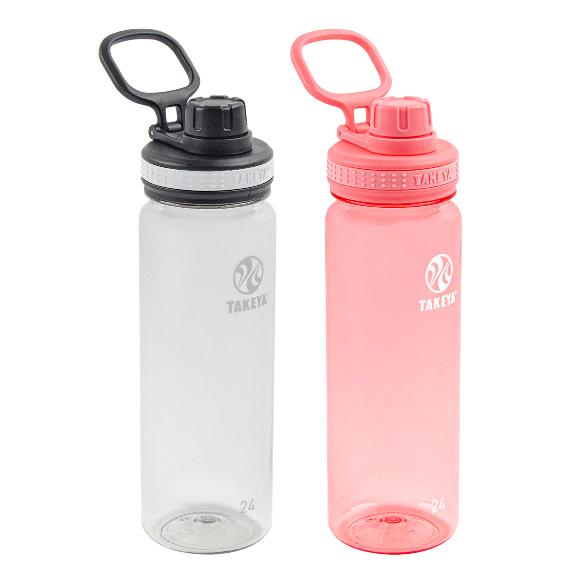 tritan-water-bottle-bundle-with-spout-lid-2-pack-r5 51689-Tritan-Spout-24-2pk-Clear-FlutterPink-angle_2e2a67e8-7240-4517-90e1-85605eacf4b2.png