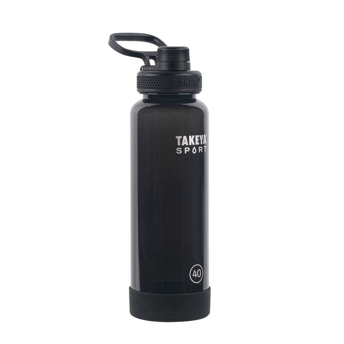 tritan-sport-water-bottle-with-spout-lid-o8 52023-TKS-Tritan-Spout-40-GrandSlamBlack-frontangle.png